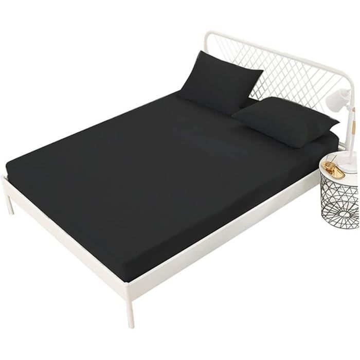 Couvercle de lit impermable CouvreMatelas Taille Protege Matelas Couleur Couverture Pur CouvreLits 150X200X30cm