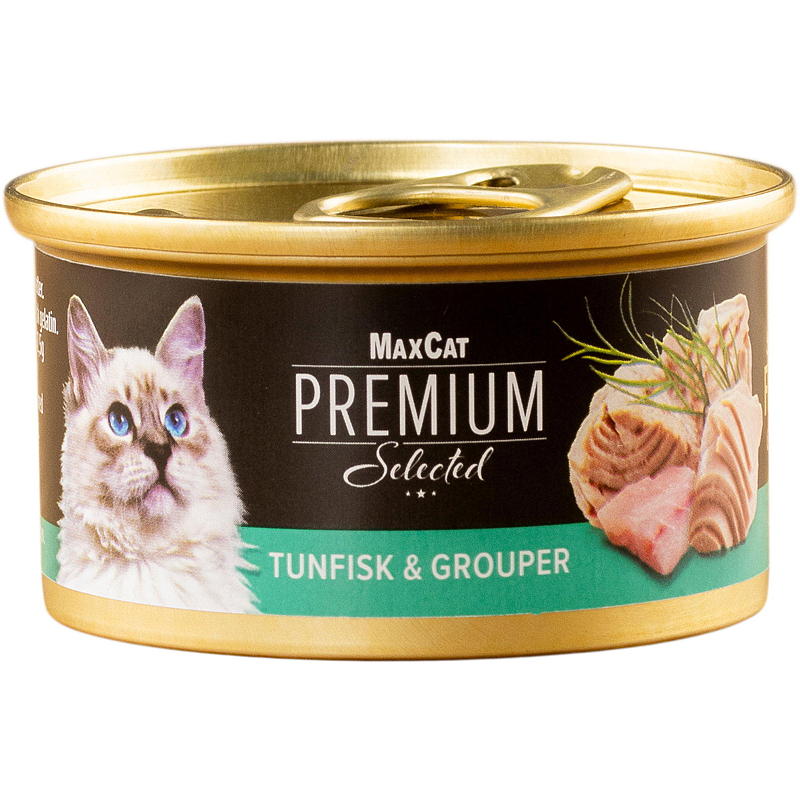 MaxCat Premium Katzenfutter 85 g Thunfisch und Seebarsch Maxcat