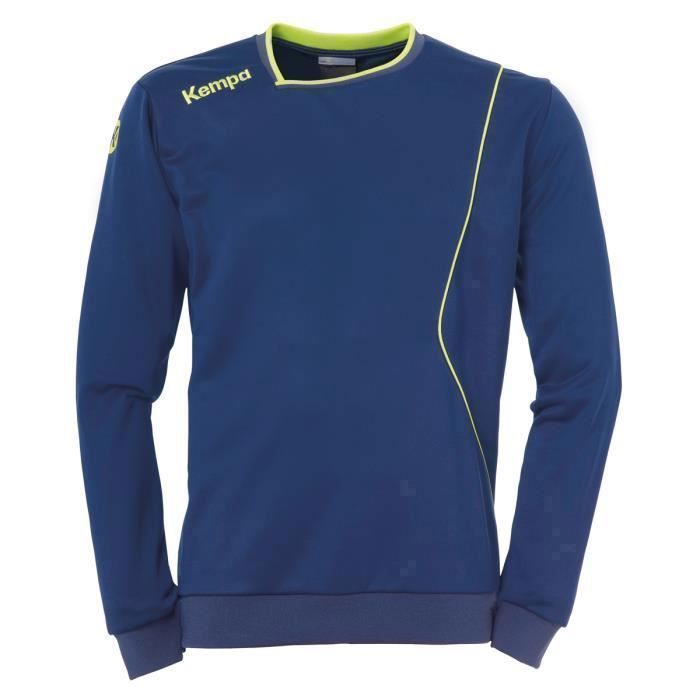 Maglia da allenamento Junior - KEMPA - Curve - Blu/Bianco - Maniche lunghe - Ragazzo