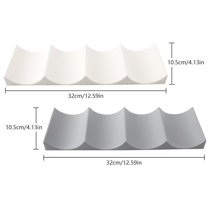 Set di 2 portabottiglie in silicone, organizer per frigorifero/tavolo/bar, mobiletto per birra/bevande Cuneary