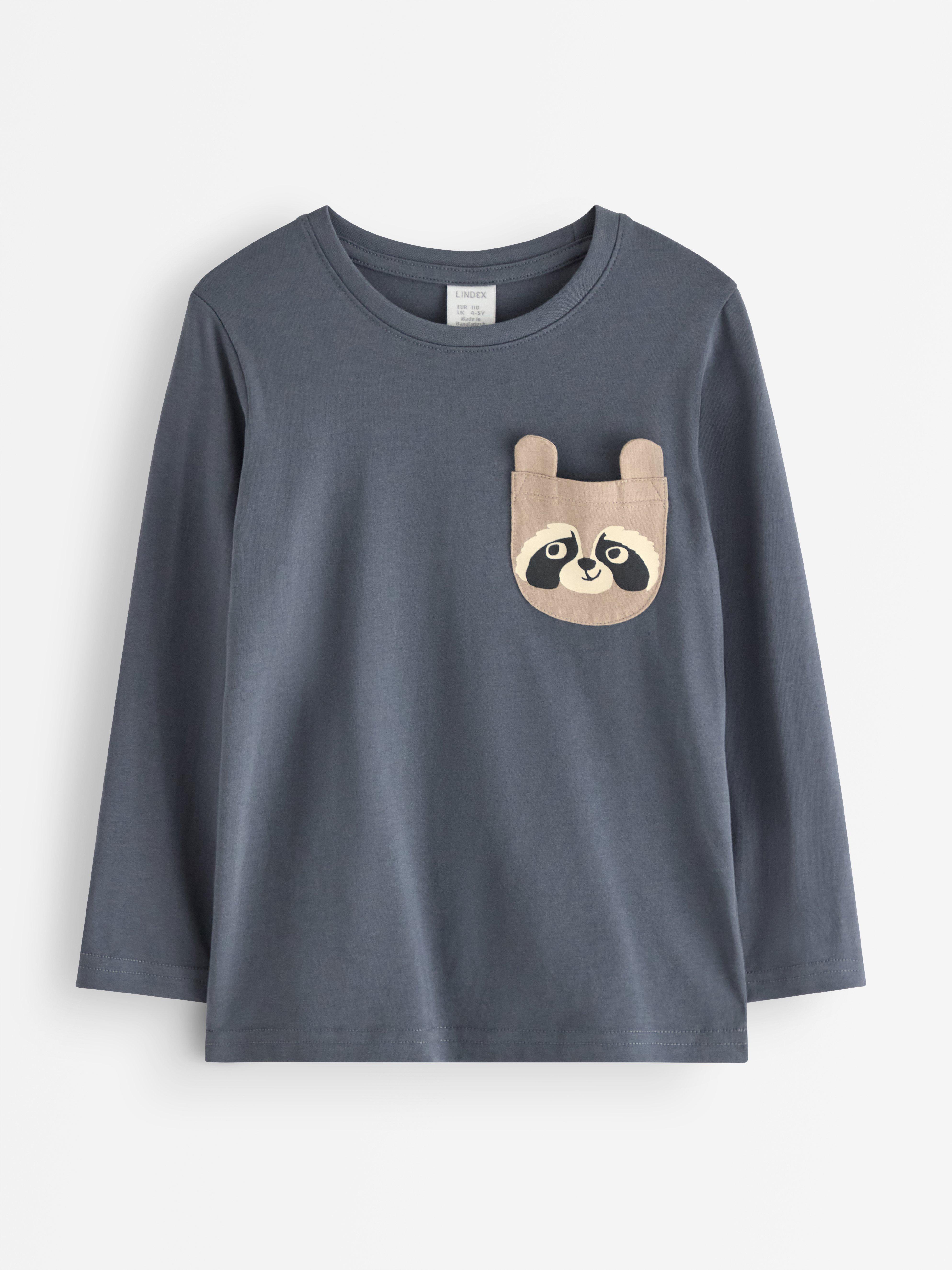 Blusa de manga comprida cinza escuro