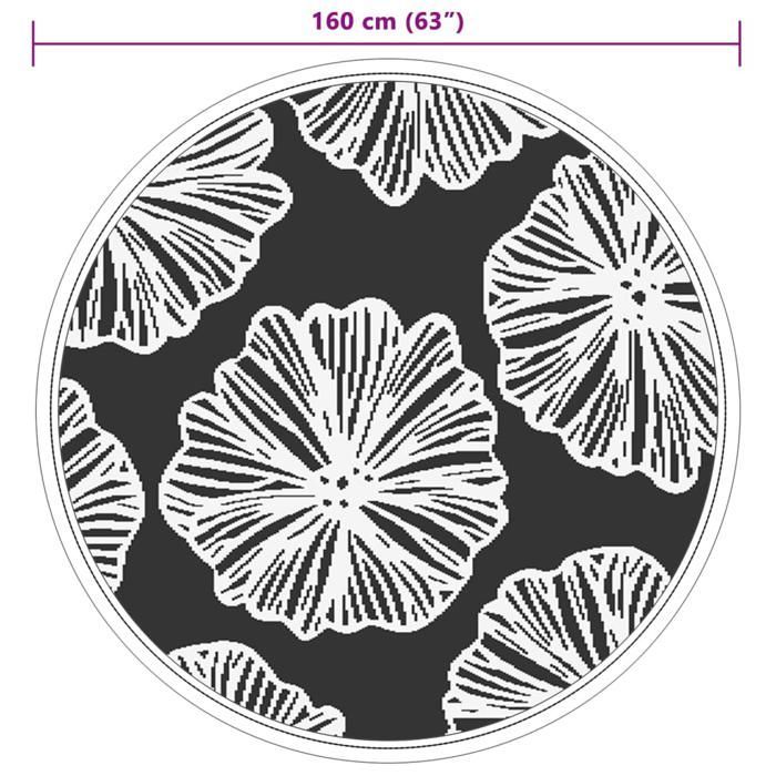 Tapis d'extérieur - vidaXL - 160 cm - Vert - Rond - Synthétique