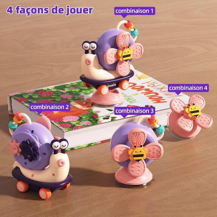 Suction Cup High Chair Toy - Baby Toy for 6 Months - Early Learning Toys for Babies 6-12 Months - Baby Gift for 6 Months, Montessori Toy for Babies 6-12 Months