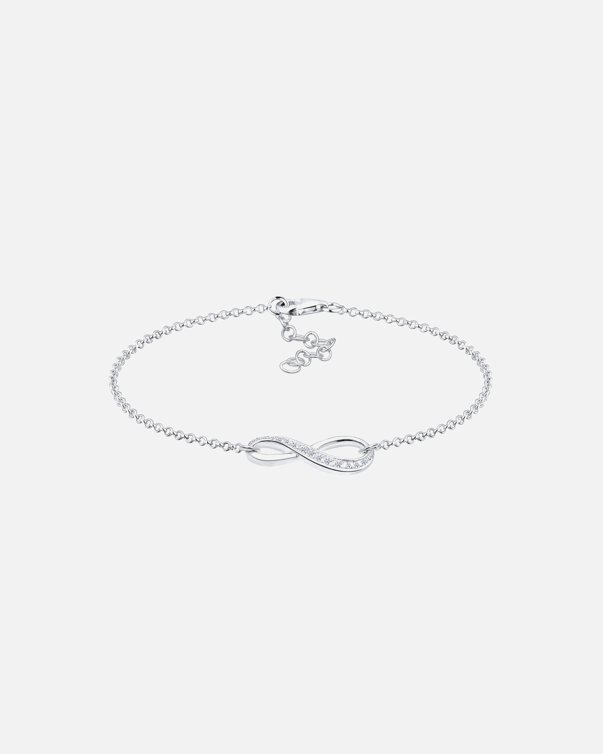Elli Femmes Symbole d'infini avec Cristaux de Zirconium en Argent Sterling 925
