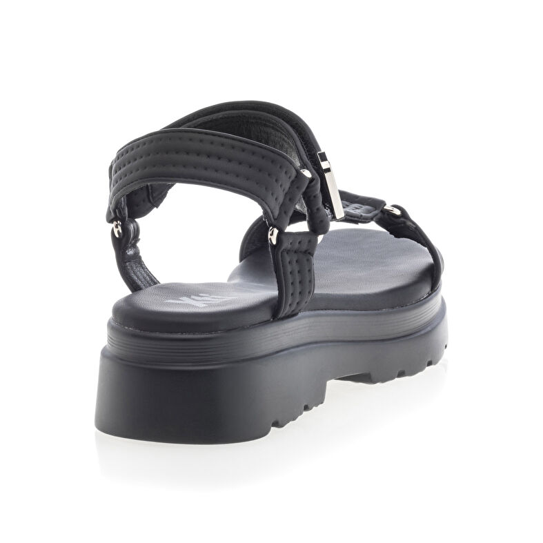 Zwarte sandalen/open teenschoenen voor dames