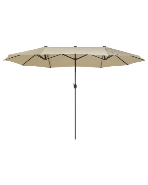 Parasol ogrodowy podwójny 460x270 beżowoszary