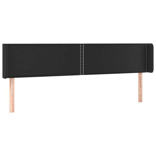 Wezgłowie Czarny 203 x 16 x 78/88 cm Sztuczna skóra vidaXL