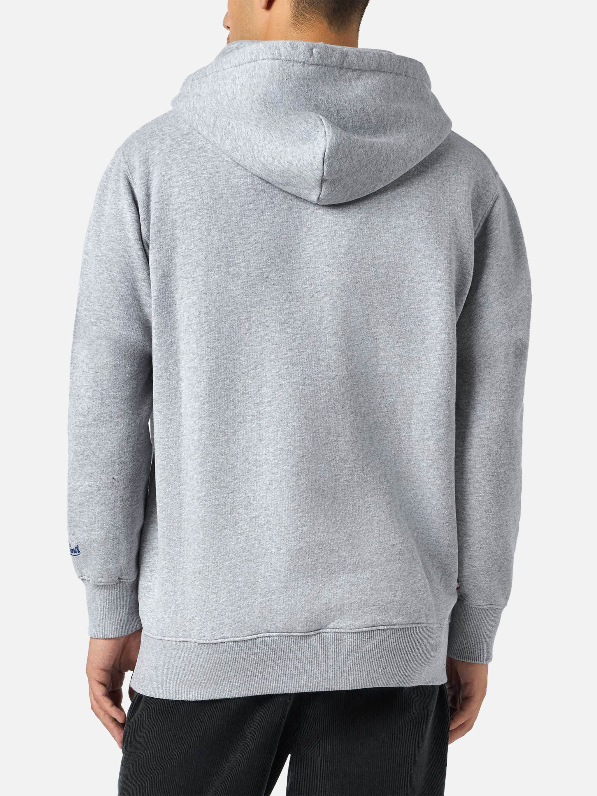 Tribeca herensweatshirt in grijs met kerstprint | FEESTDAGEN