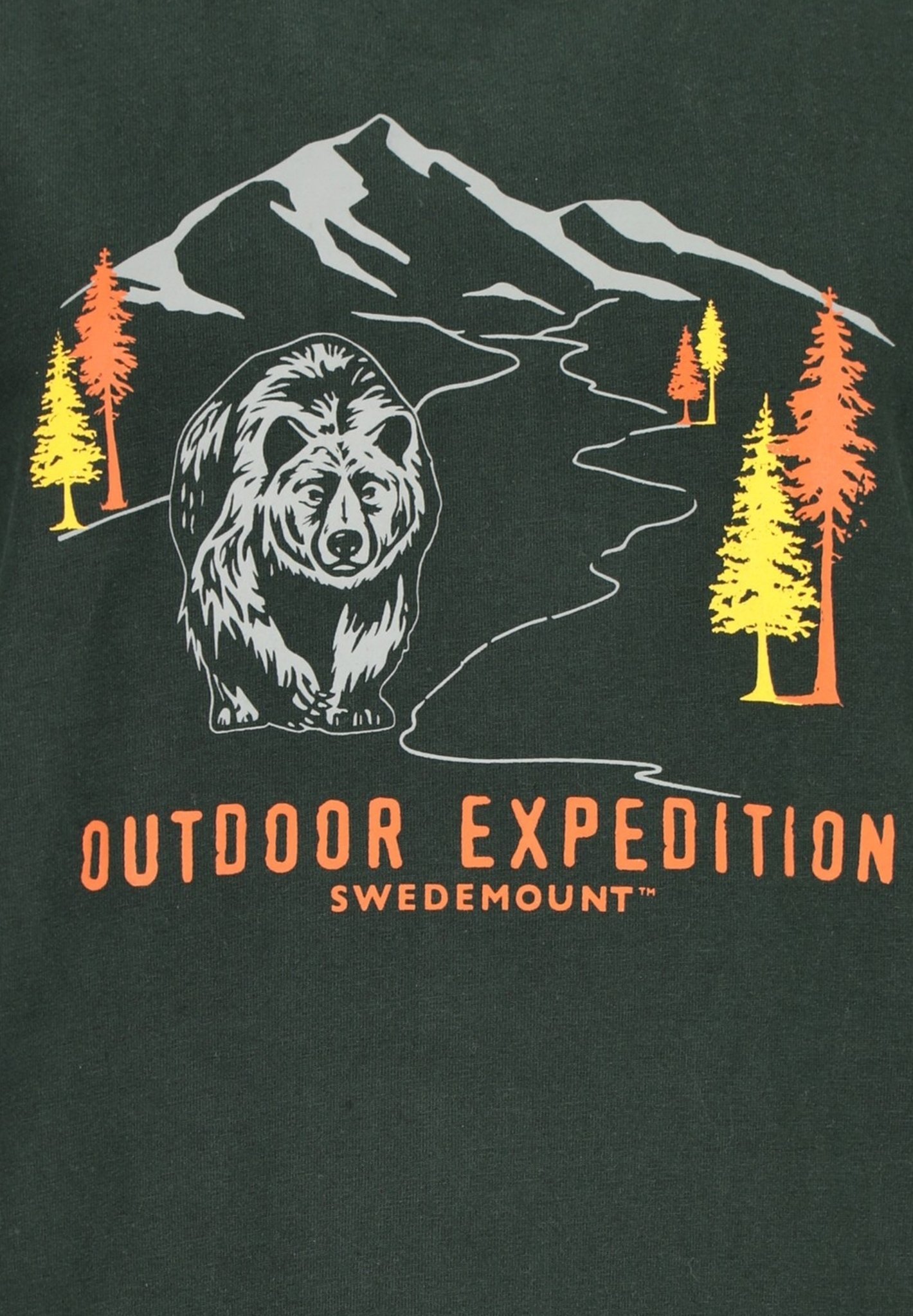 T-shirt Swedemount Print - orso verde
