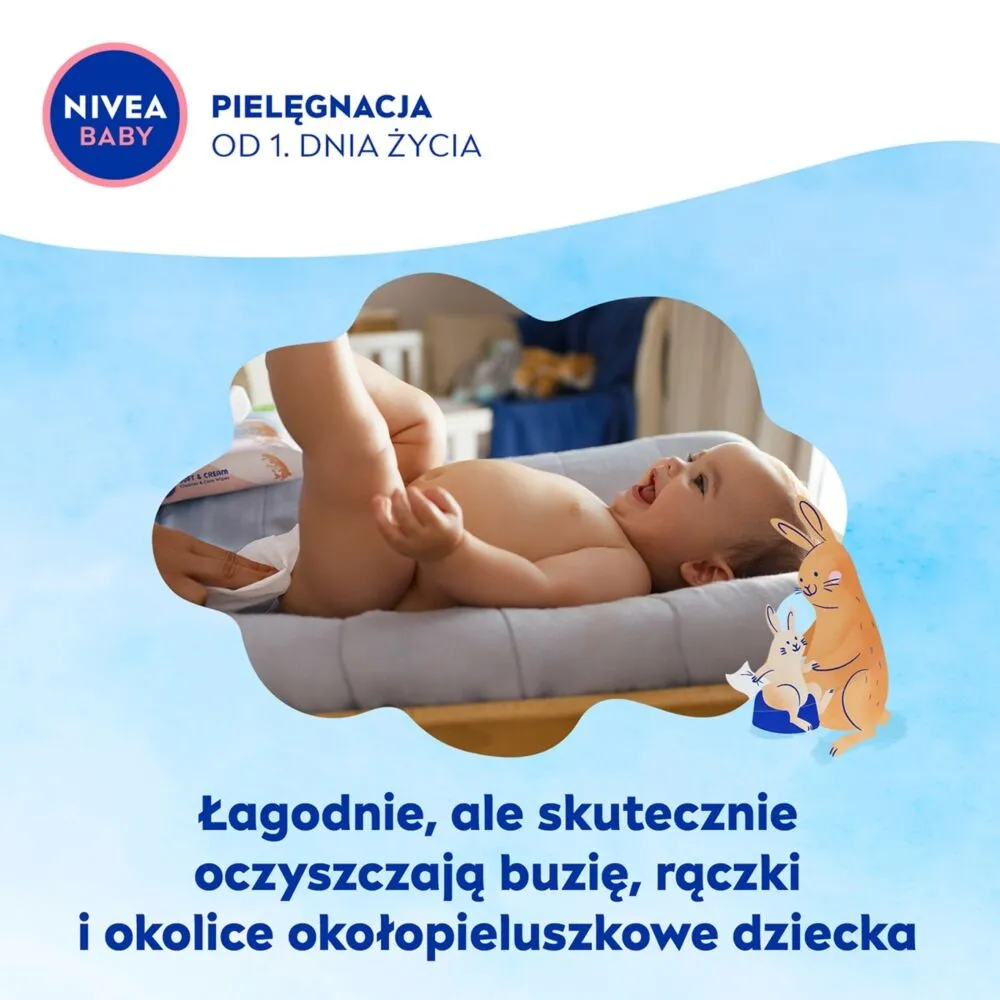 Nivea Baby Chusteczki biodegradowalne Toddies 57 szt.