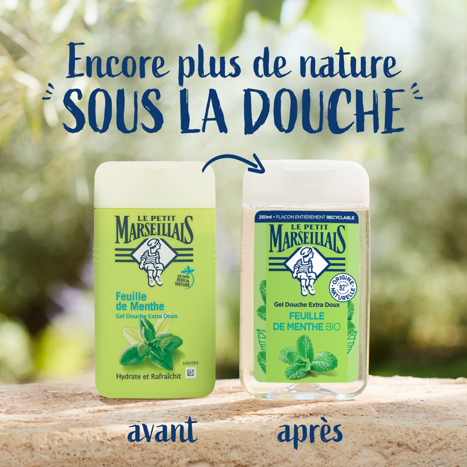 Le Petit Marseillais Gel Douche Extra Doux Feuille de MentheFlacon