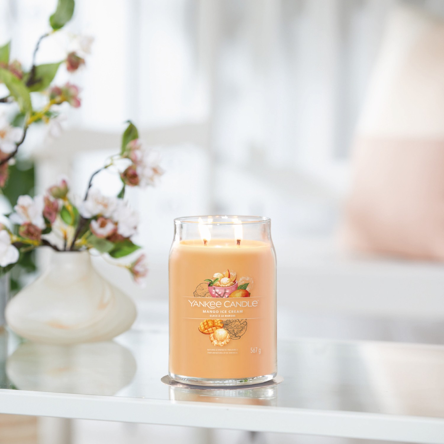 YANKEE CANDLE Grande Jarre Glace à la Mangue