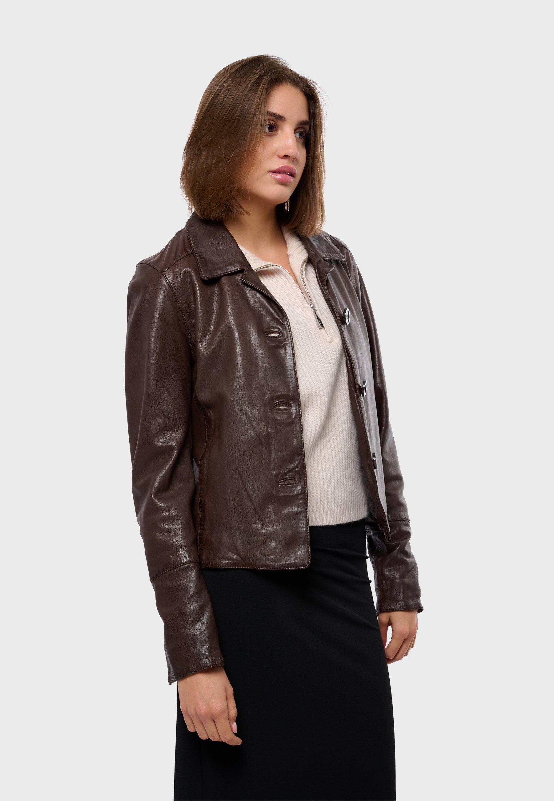 Oakwood LEXIA - Leren jas - chocolade