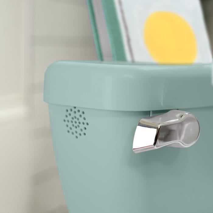 INGENUITY Mini Children's Toilet with Toilet Seat Reducer Included, Musical Flush and Integrated Wipe Storage, Green