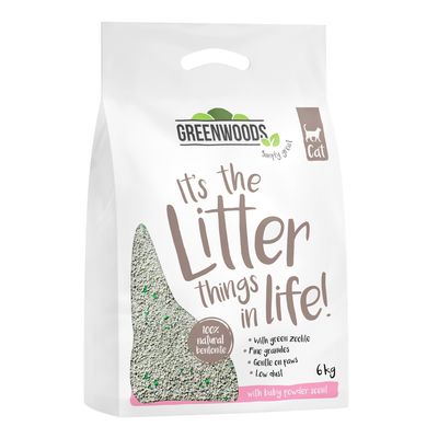 Greenwoods Natürliche Ton-Klumpstreu für Katzen