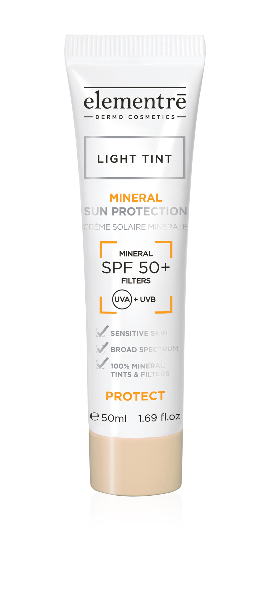 Protecție solară minerală SPF50+ Light 50 ml - elementrē