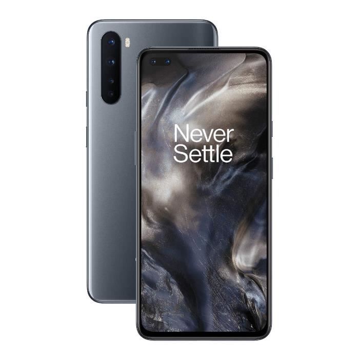 OnePlus Nord 5G Snapdragon 765G 8GB 128GB Gris Cámara cuádruple de 48MP Pantalla AMOLED de 90Hz Versión global para Reino Unido con adaptador europeo AC2003
