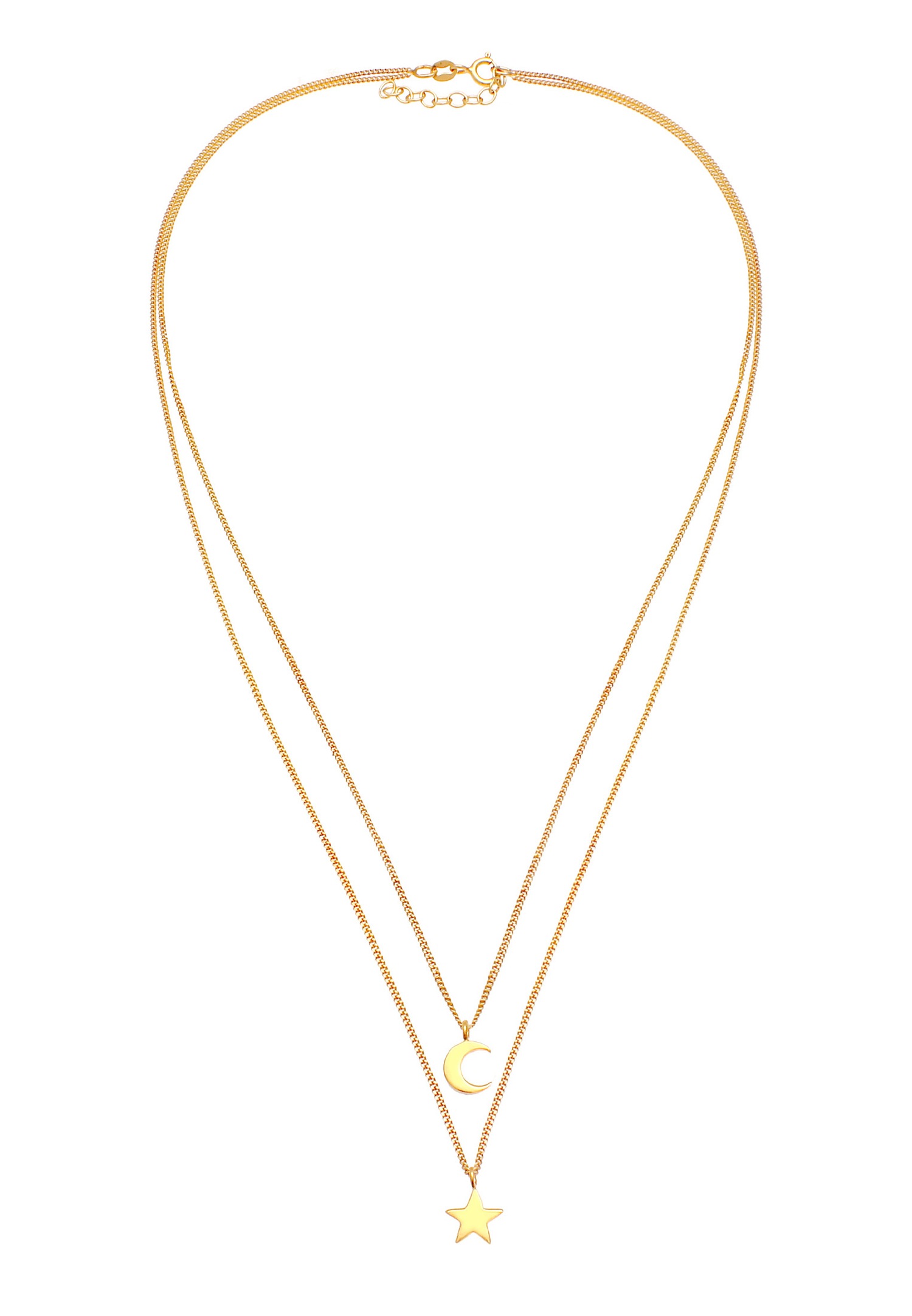 Elli Tendance de l'astro-lunaire à 2 couches pour dames en argent sterling 925
