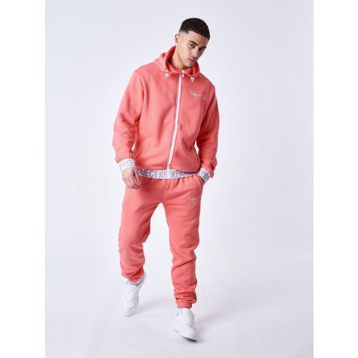 Calça de Moletom - PROJECT X PARIS - Cós Elástico com Logo - Masculina - Rosa - Fitness - Multiesportiva