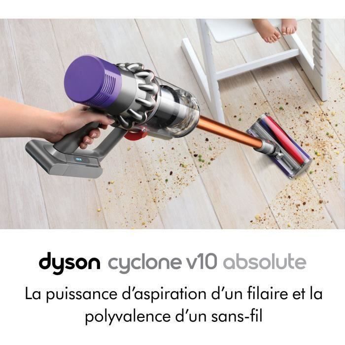 DYSON V10 Absolute – Akku-Stielstaubsauger – 525 Watt – Bis zu 125.000 U/min
