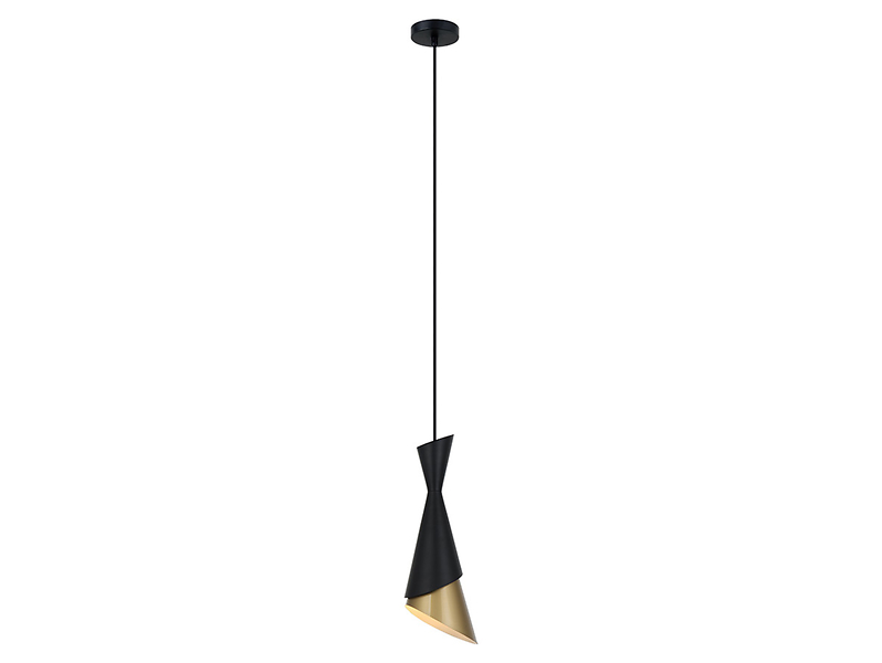 Lampa wisząca Malia stalowa czarno-zlota