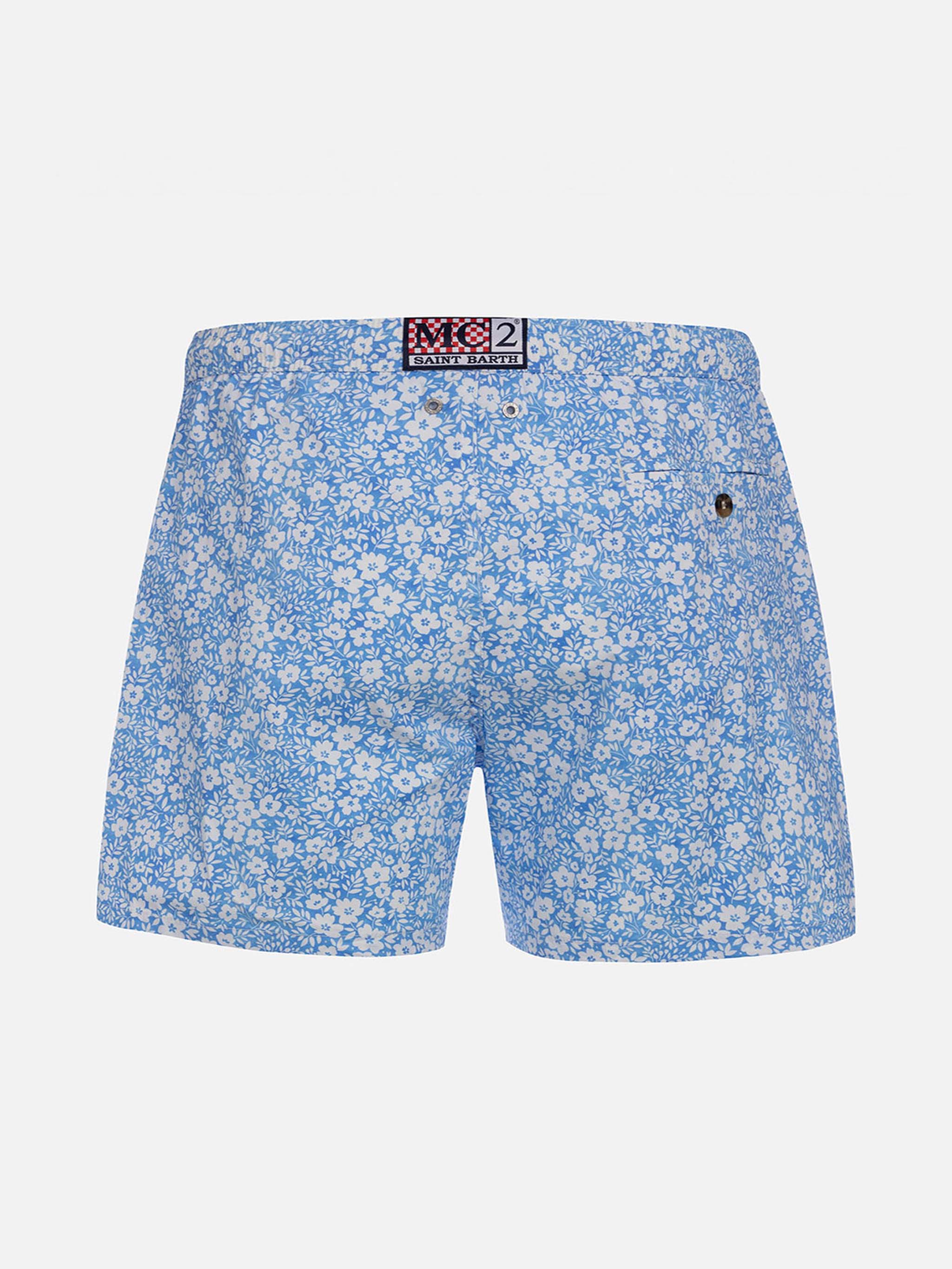 Costume classico elasticizzato Comfort Light Jr con stampa floreale