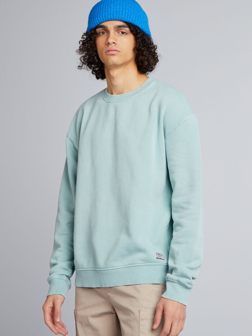 Klassieke sweater van fleece - BLAUW