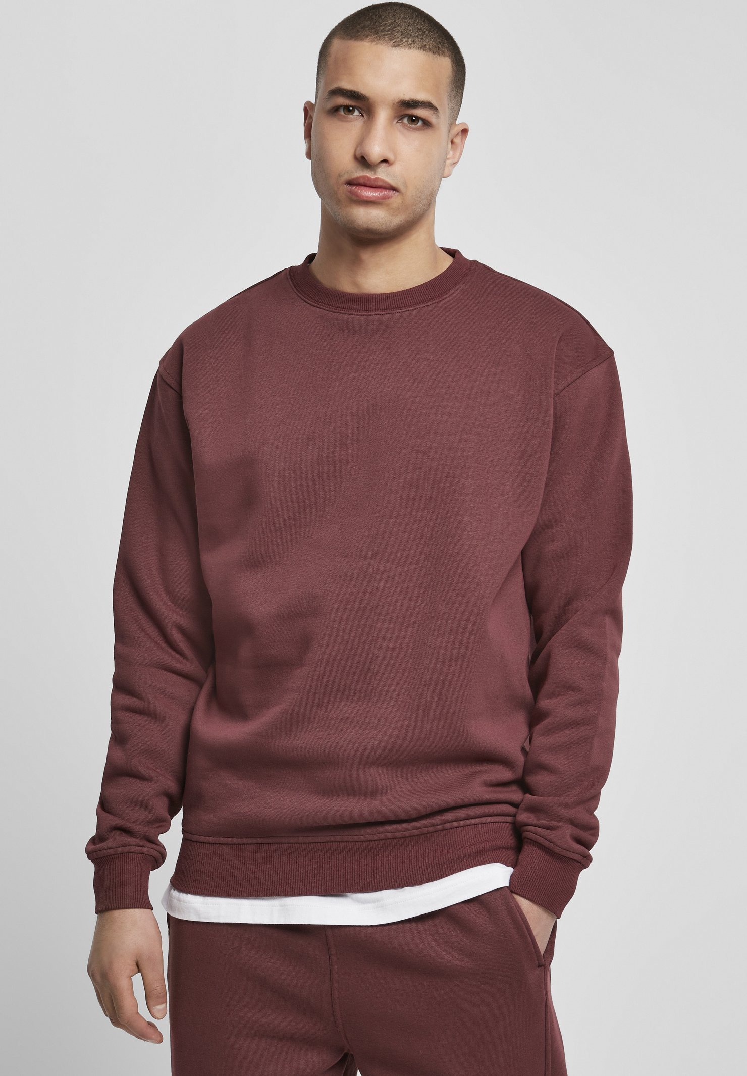 Felpa girocollo Urban Classics - ciliegia
