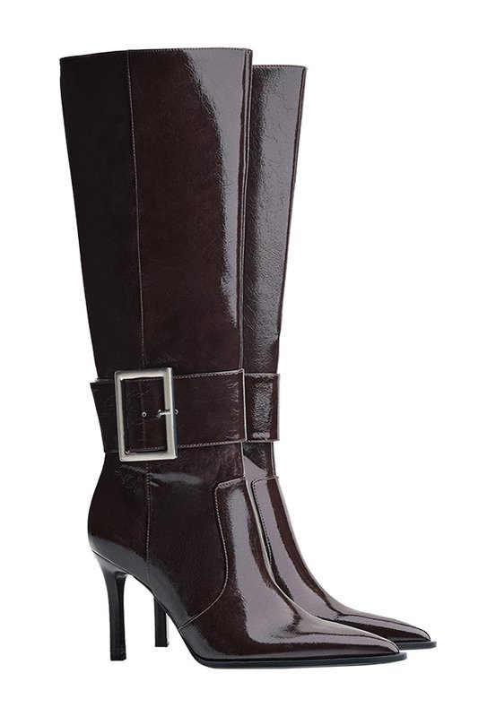 Bottes à talons hauts Bershka - marron