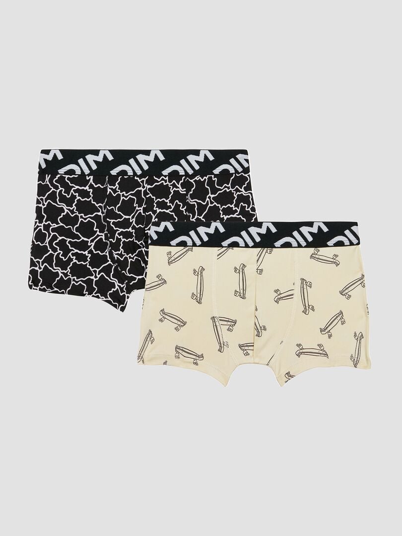 Conjunto de 2 cuecas boxer estampadas - BEGE