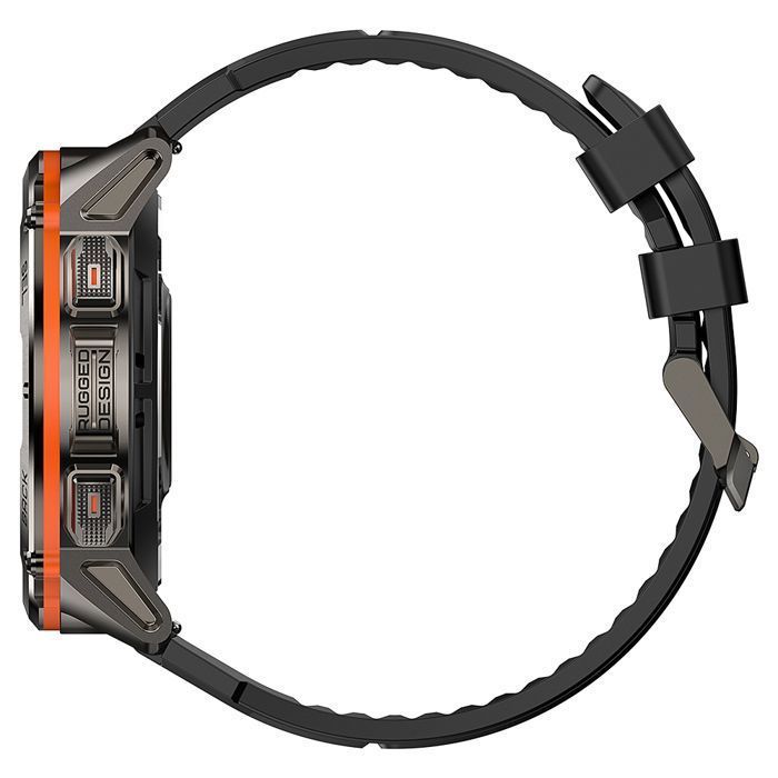 KOSPET T3 Ultra Smartwatch voor heren - GPS-smartwatch met 470 mAh, digitaal fitnesshorloge met AMOLED AOD-scherm en Bluetooth - Zwart