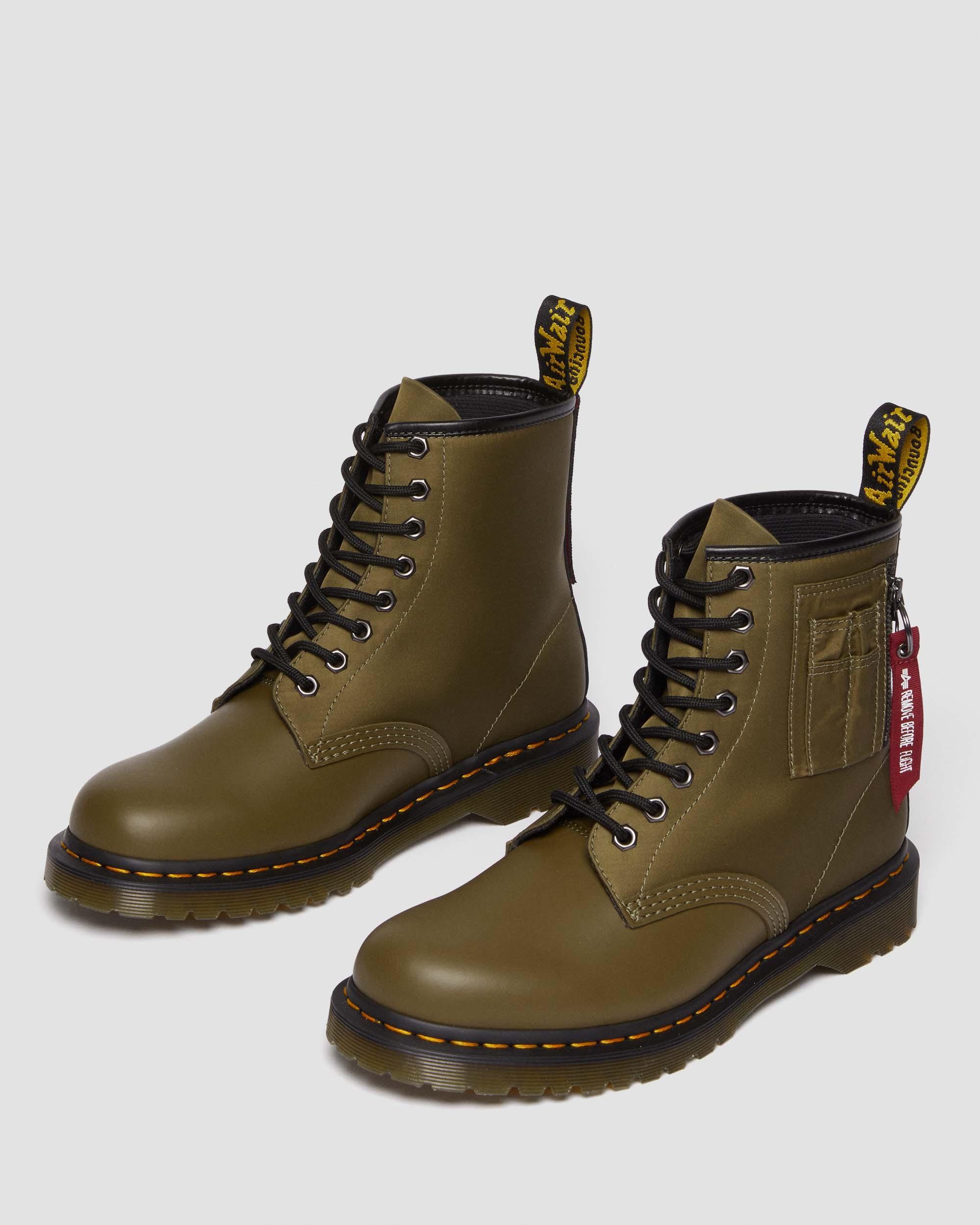 1460 Ben Alpha Industries Nylon & Leather Lace Up Boots