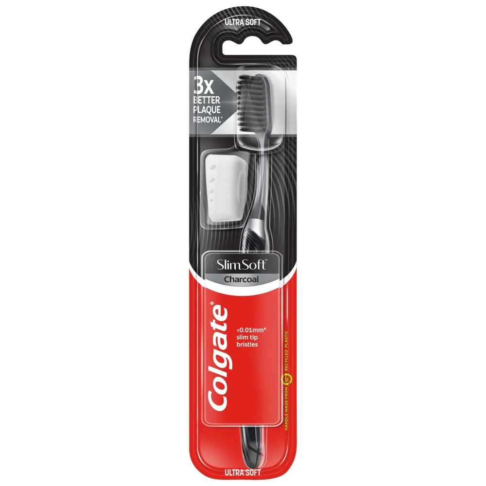 Colgate Slim Soft Charcoal Szczoteczka do zębów, Miękka