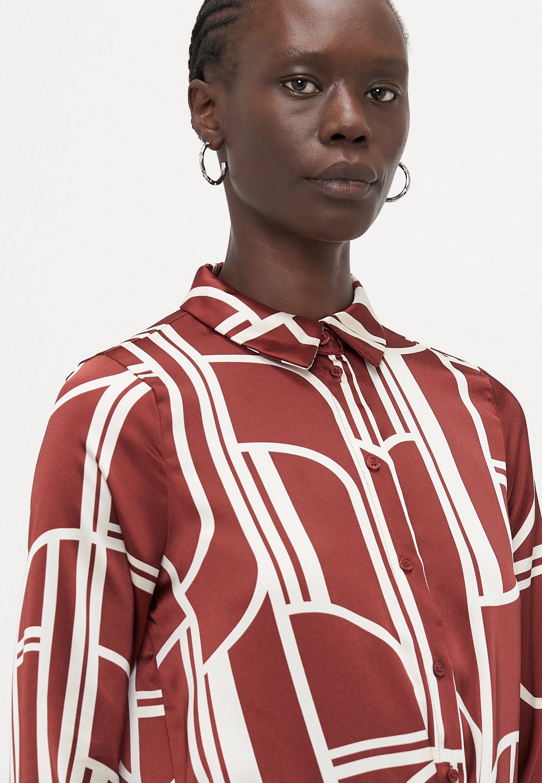 Vero Moda Tall VMHADLEY SHIRT DRESS - Overhemdjurk - Syrah