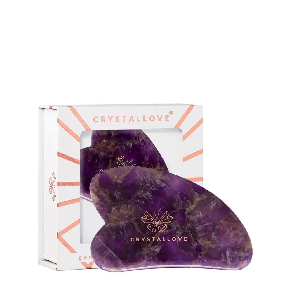 Crystallove masážny prístroj na tvár Gua Sha Ametyst - 1 kus