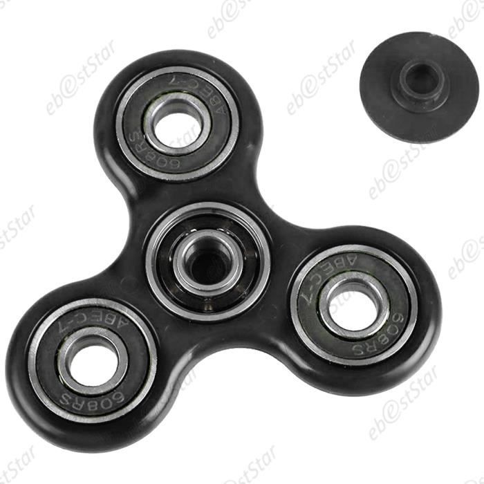 ebestStar® Hand Spinner Fidget Antistress Giroscopio con Cuscinetto in Metallo Giocattolo per Adulti e Bambini, Nero