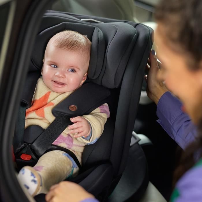 Seggiolino auto girevole convertibile BEBECONFORT EVOLUFIX PLUS 360 i-Size, Gruppo 0/1/2/3, Isofix - da 0 a 12 anni (36 kg), 40-150 cm, Nero fumé