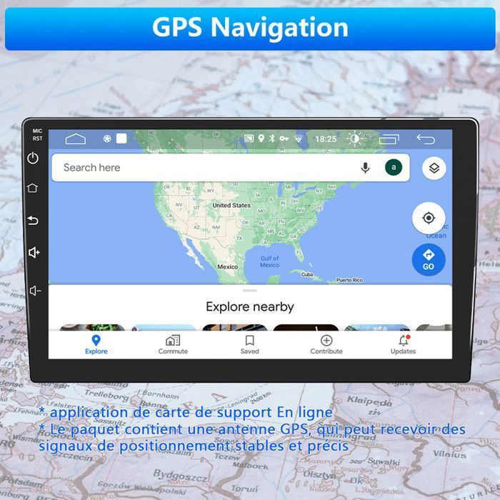 Autorradio AWESAFE Android 13 para Renault Clio 4 (2012-2016) 1GB+32GB con pantalla táctil de 10'' Carplay Android Auto GPS Bluetooth