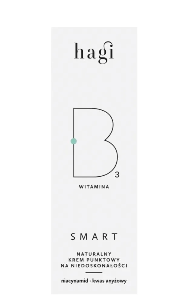 Hagi Smart B - Naturalny krem punktowy na niedoskonałości do cery tłustej i trądzikowej 15ml