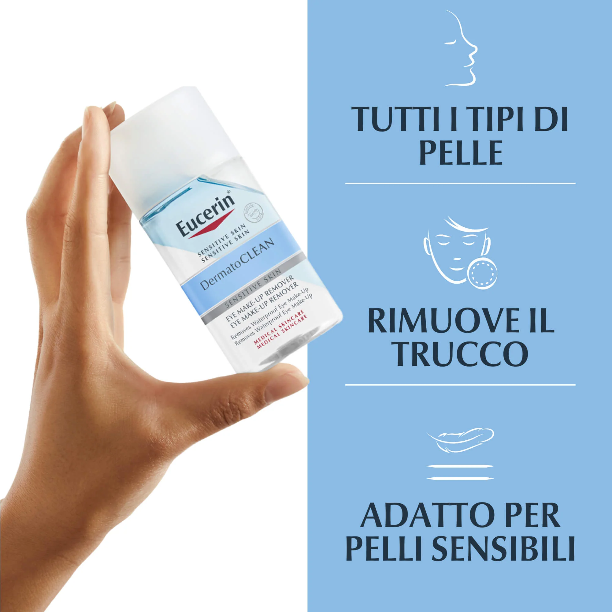 DermatoClean [Hyaluron] DermatoCLEAN Struccante per Occhi Waterproof - Struccante Occhi Waterproof