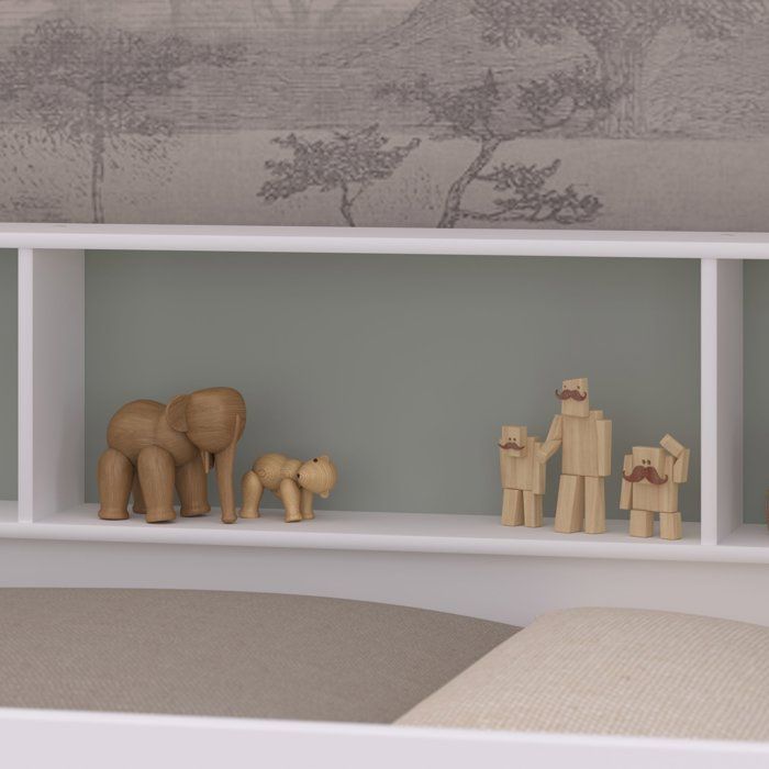 PARISOT Lits superposés enfant 2 x 90x200 cm - Décor Vert Céladon/Terracotta et Blanc Ombre - Sommiers inclus - JIM