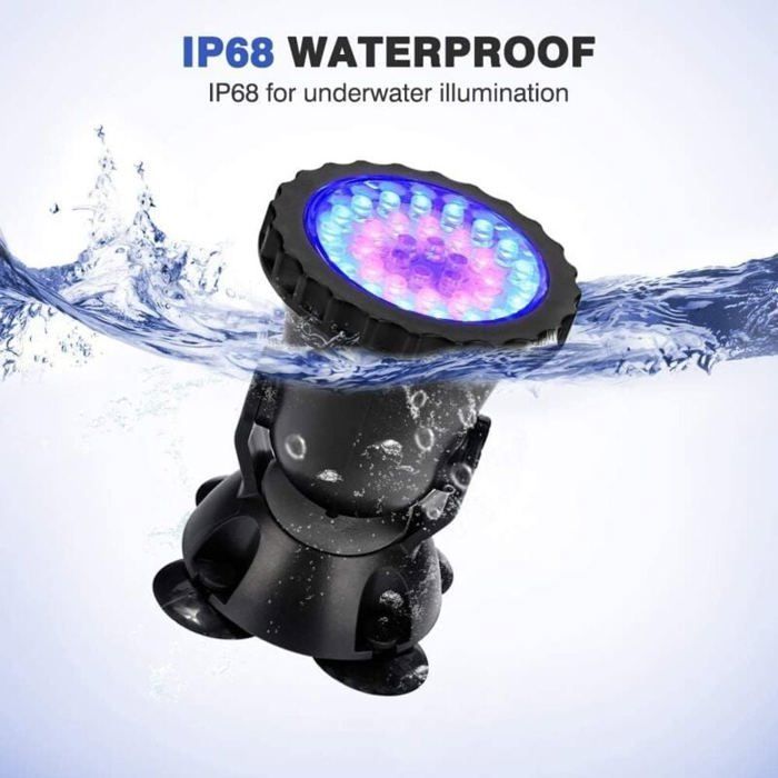 Focos LED sumergibles RGB, resistentes al agua IP68, para jardín, piscina y exteriores, iluminación ajustable, PZCC