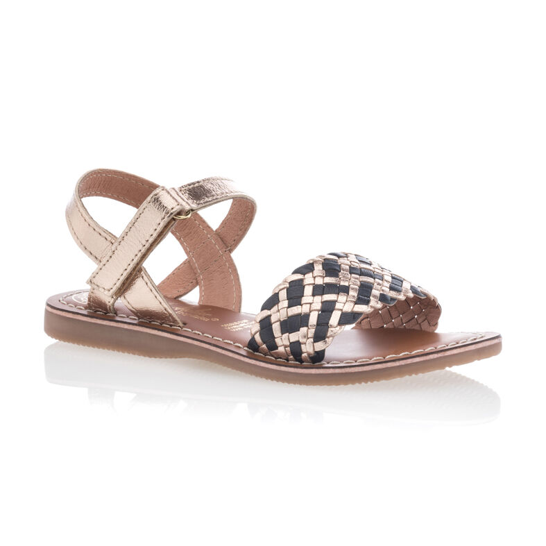 Sandalias amarillas para niña / Zapatos de punta abierta