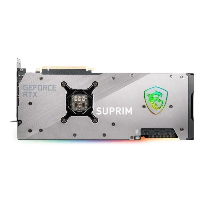 Carte Graphique - MSI - GeForce RTX 3080 SUPRIM X 10G - 10 Go - GDDR6X - PCIe 4.0 - HDMI / 3 X DisplayPort (912-V389-006)