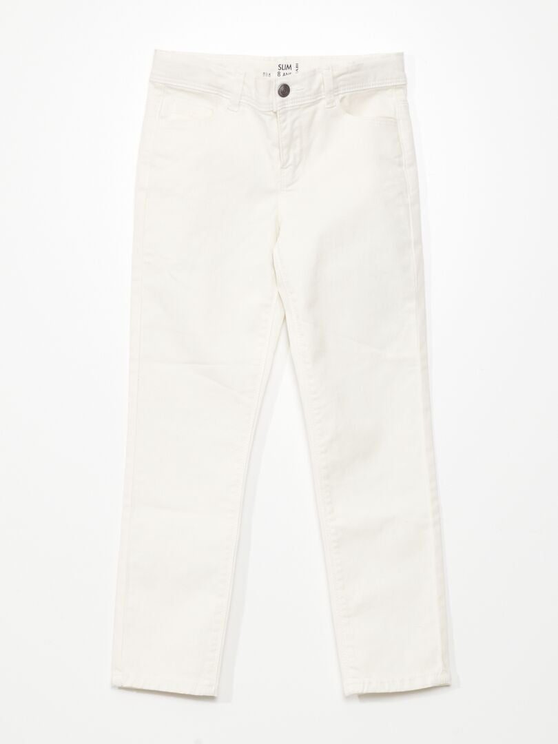 Calça jeans slim - branca