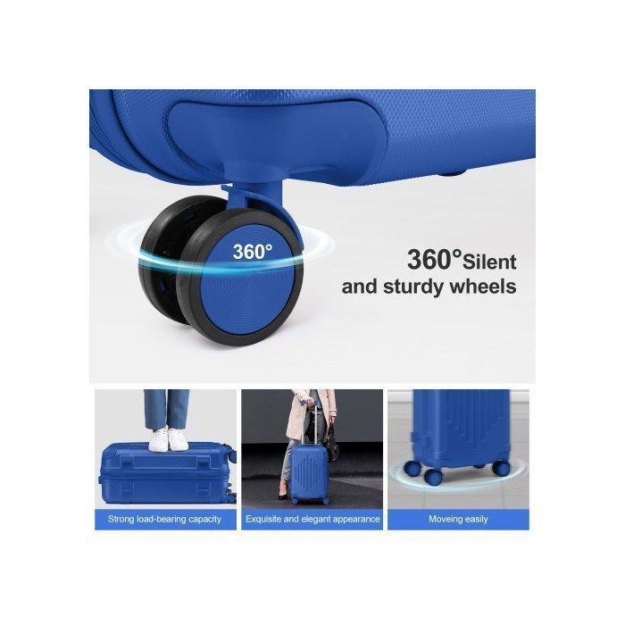 ALIGHTUP - Maleta rígida con ruedas y cerradura - Azul, 65*40*26cm