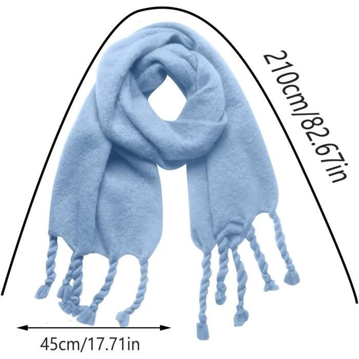 Conjunto de bufanda y gorro para niñas con pompones - Cálido, suave y grueso - Bufanda grande y acogedora