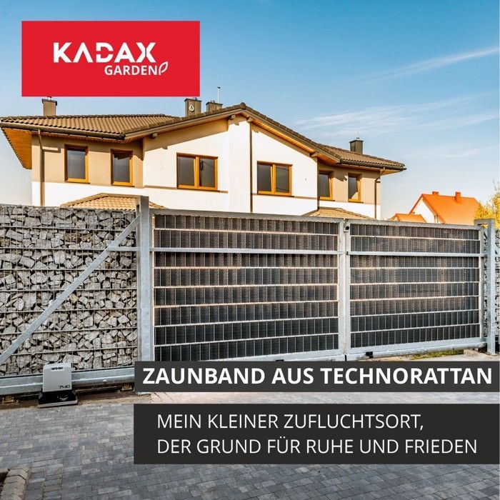 KADAX Ruban de clôture anthracite pour panneaux de clôture 19 cm 2,55 m Couverture de clôture