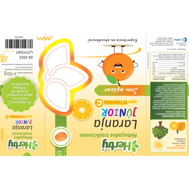Herby Traditional Appelsiini Junior Sweets Sokerittomat Yskänpastillit 60g 60g