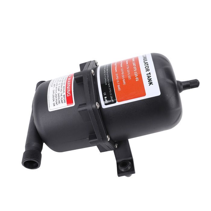 Tanque acumulador presurizado SHIPENOPHY de 0,75 L para vehículos recreativos - 1/2'' MNPT, 10–125 PSI